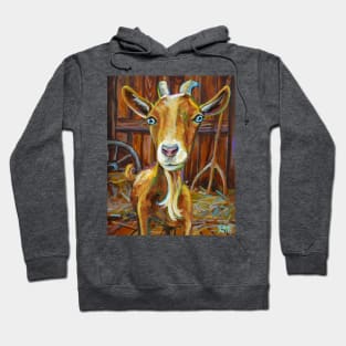 Golden Goat in Barn by Robert Phelps Hoodie